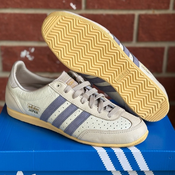 Adidas Japan Cream Silver Violet Womens New Sneakers NIB Retro Shoes - Picture 3 of 16